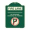 Signmission Fire Lane No Stopping Standing or Parking Heavy-Gauge Aluminum Sign, 24" x 18", G-1824-24001 A-DES-G-1824-24001 - alternate 1
